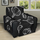 Garlic pattern black background Recliner Cover Protector