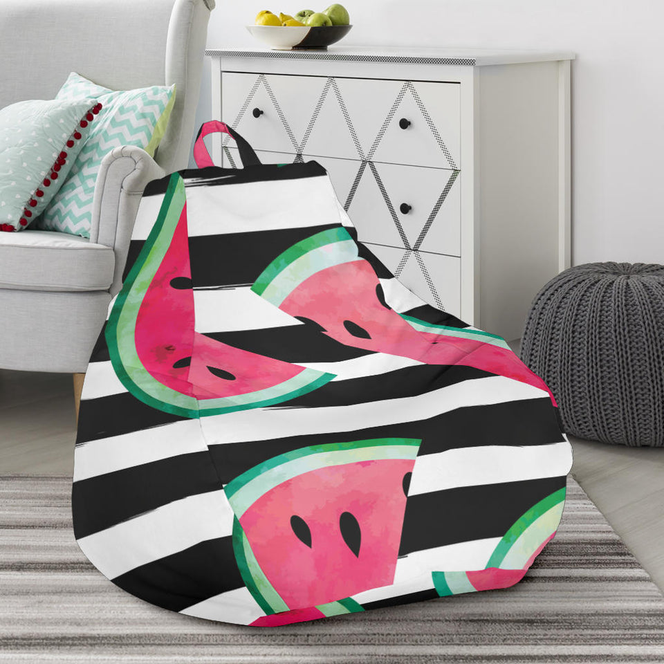 Watercolor Paint Textured Watermelon Pieces Bean Bag Cover