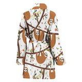 Sloths Hanging On The Tree Pattern Women'S Bathrobe