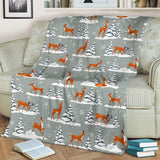 Beautiful Deers Winter Christmas Premium Blanket