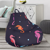Watercolor Colorful Seahorse Pattern Bean Bag Cover