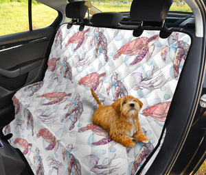 Watercolor Sea Turtle Jellyfish Pattern Dog Car Seat Covers