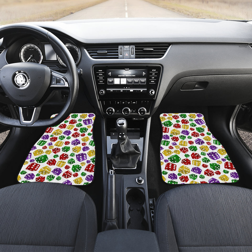 Dice Pattern Print Design 03 Front Car Mats