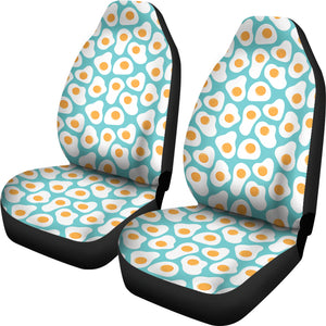Fried Eggs Pattern Print Design 04 Universal Fit Car Seat Covers