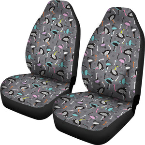 Ostrich Pattern Print Design 01 Universal Fit Car Seat Covers