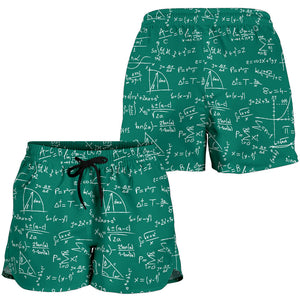 Math Pattern Print Design 01 Women Shorts