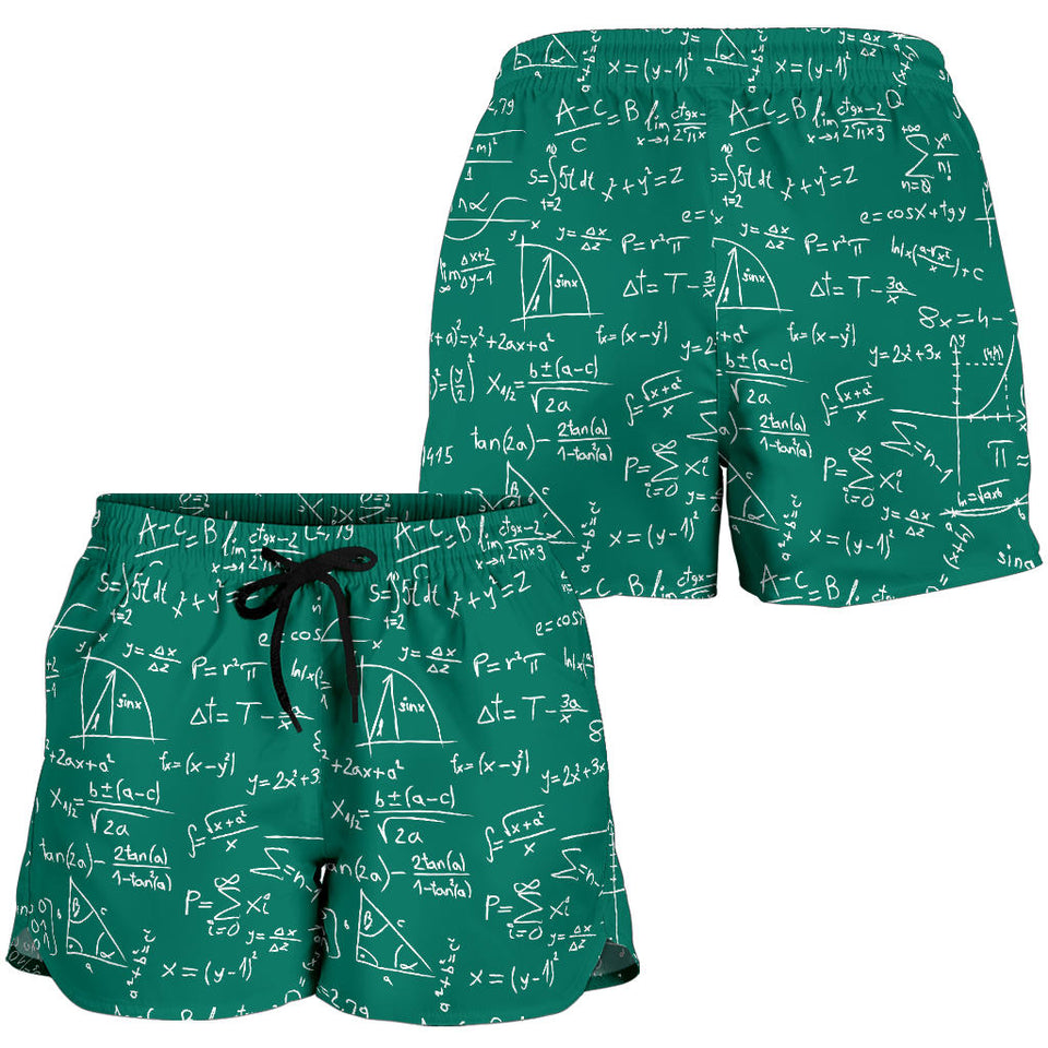 Math Pattern Print Design 01 Women Shorts