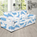 Blue Whale Pattern Sofa Slipcover