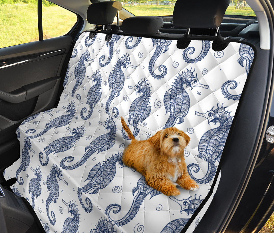 Seahorse Pattern Background Dog Car Seat Covers