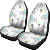 Cute Elephant Mouse Pattern Universal Fit Car Seat Covers