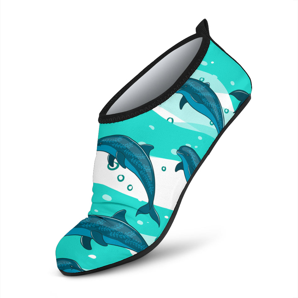 Dolphin Sea Pattern Aqua Shoes