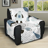 Hand drawn space elements space rocket star planet space probe Recliner Cover Protector