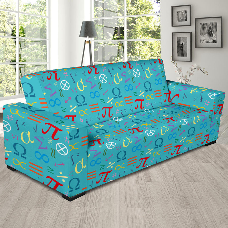 Math Pattern Print Design 02 Sofa Slipcover