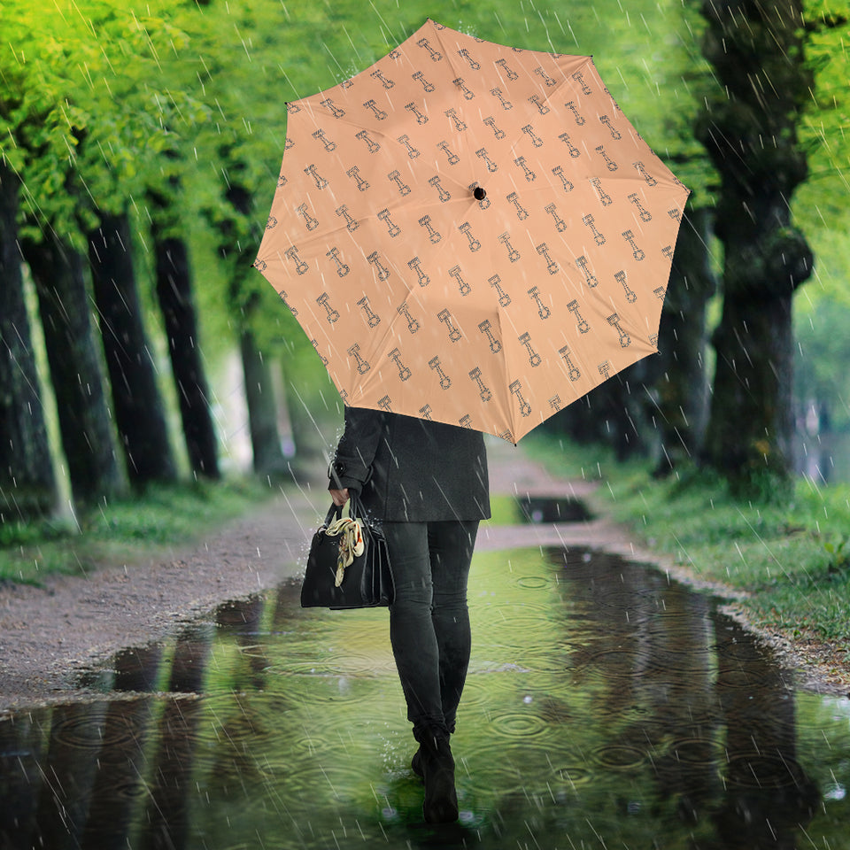 Engine Piston Cream Background Pattern Print Design 04 Umbrella