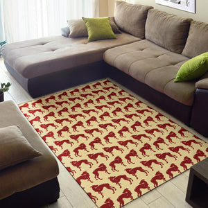 Greyhound Pattern Print Design 04 Area Rug