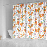 Cute Tribal Fox Pattern Shower Curtain Fulfilled In US