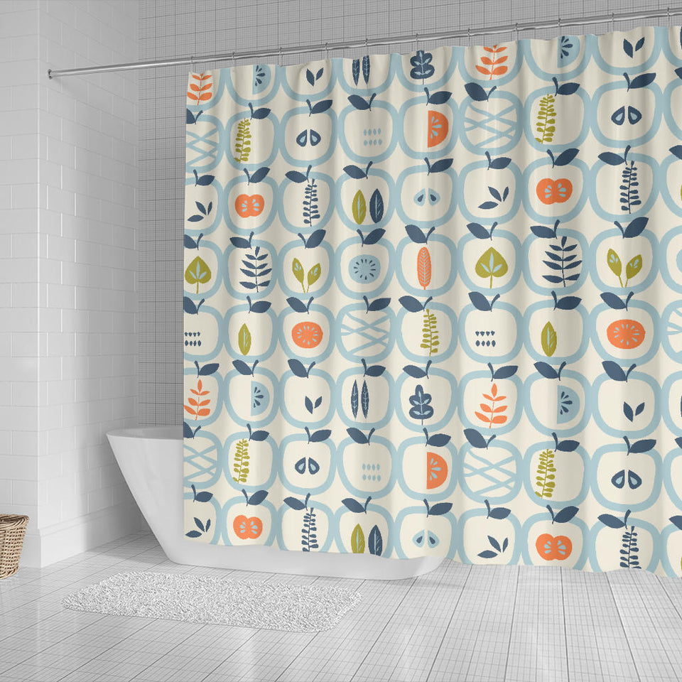 Apples Leaves Pattern Shower Curtain Fulfilled In US