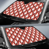 Fire Flame Symbol Design Pattern Car Sun Shade