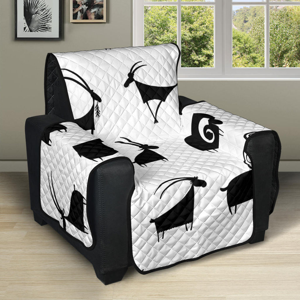Goat ram pattern Recliner Cover Protector