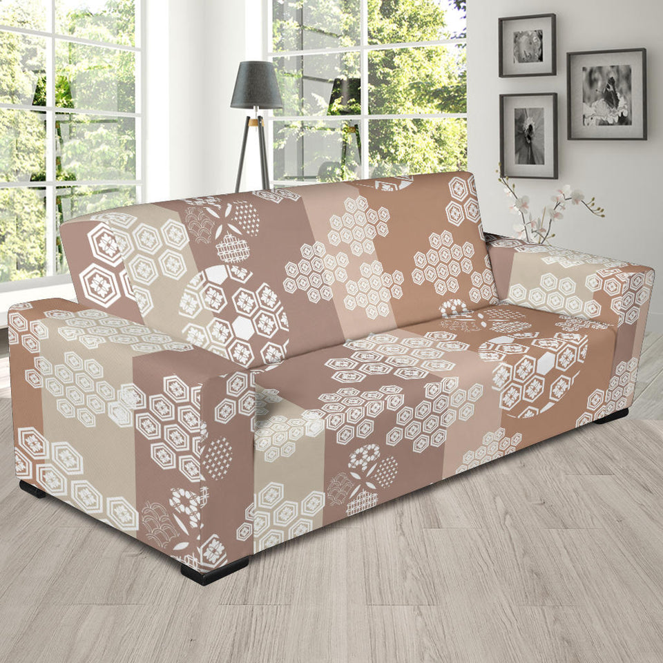Beautiful Hexagon Japanese  Pattern Sofa Slipcover
