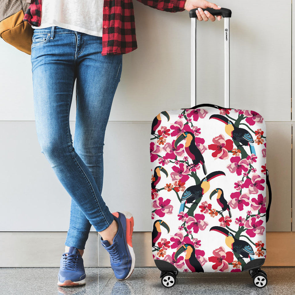 Toucan Flower Design Pattern Cabin Suitcases Luggages