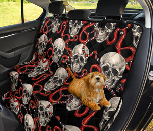 Red Snake Skull Pattern Dog Car Seat Covers
