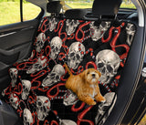 Red Snake Skull Pattern Dog Car Seat Covers