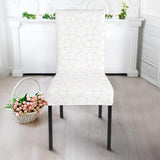 Arabic White Pattern Dining Chair Slipcover