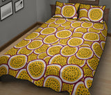 Passion fruits slice pattern Quilt Bed Set