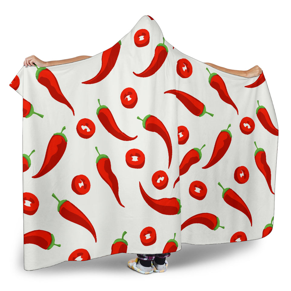 Chili Pattern Hooded Blanket