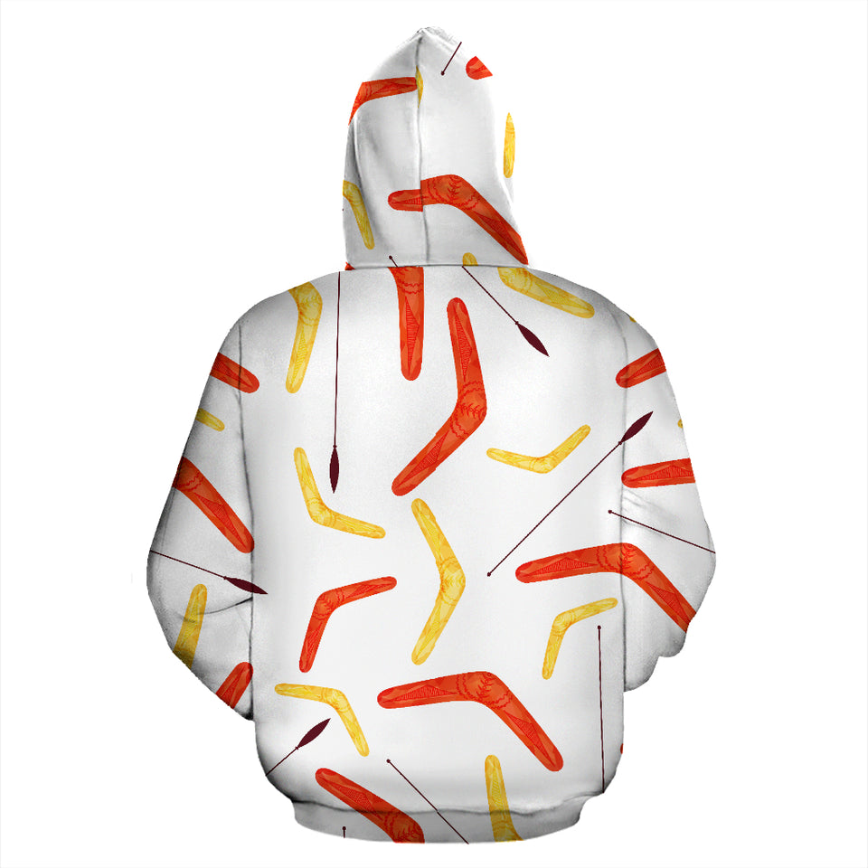 Waterclor Boomerang Australian Aboriginal Ornament Zip Up Hoodie