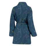 Swordfish Pattern Print Design 02 Women's Bathrobe