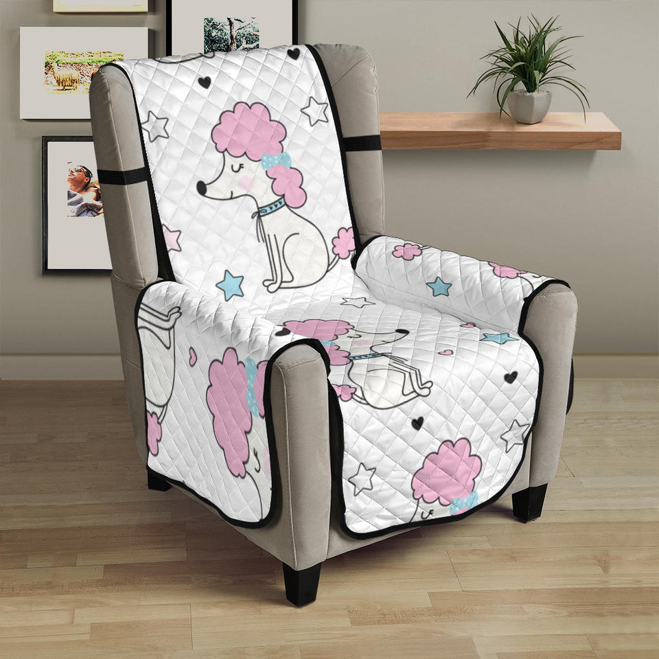 Cute poodle dog star pattern Chair Cover Protector