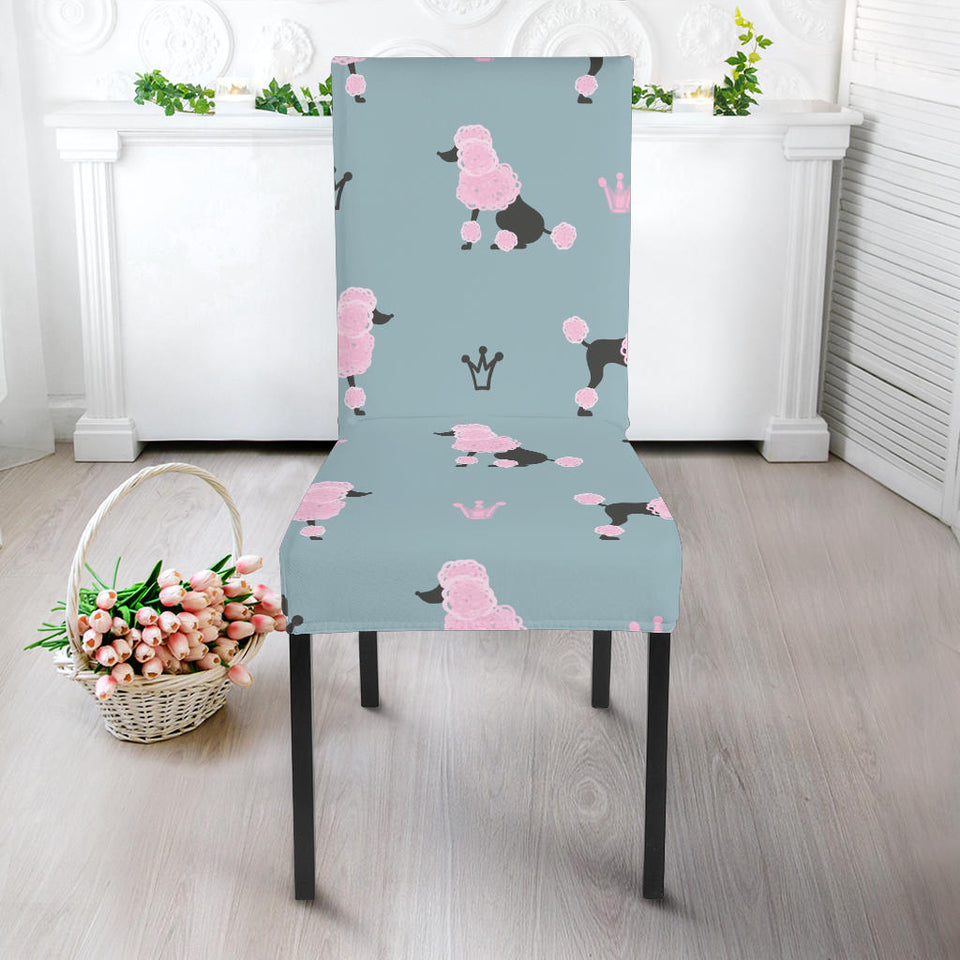 Poodle Dog Pattern Dining Chair Slipcover