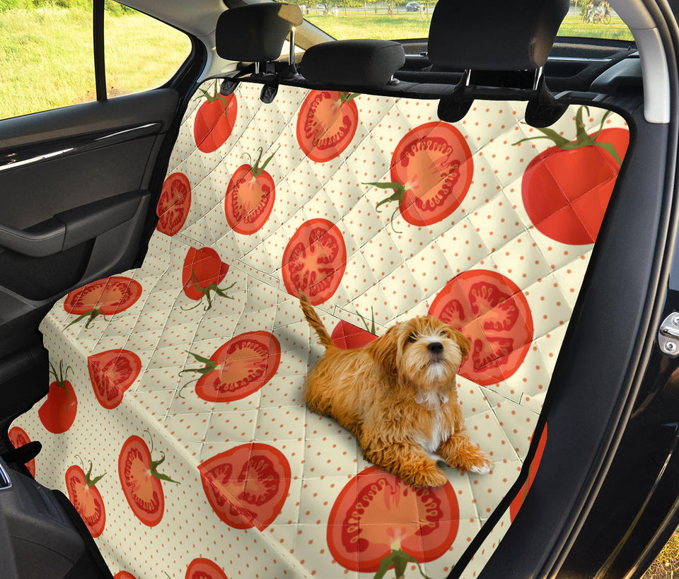 Tomato Dot Background Dog Car Seat Covers