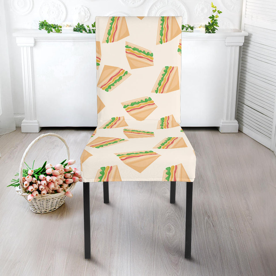 Sandwich Pattern Print Design 01 Dining Chair Slipcover