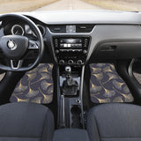 Gold Ginkgo Leaves Front And Back Car Mats