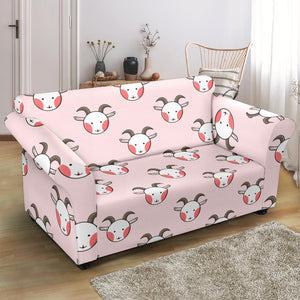 Cute Goat Pattern Loveseat Couch Slipcover