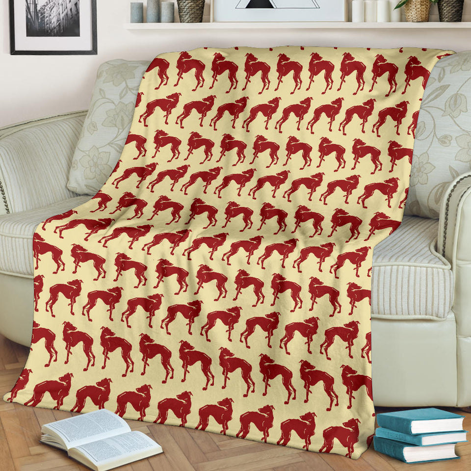 Greyhound Pattern Print Design 04 Premium Blanket