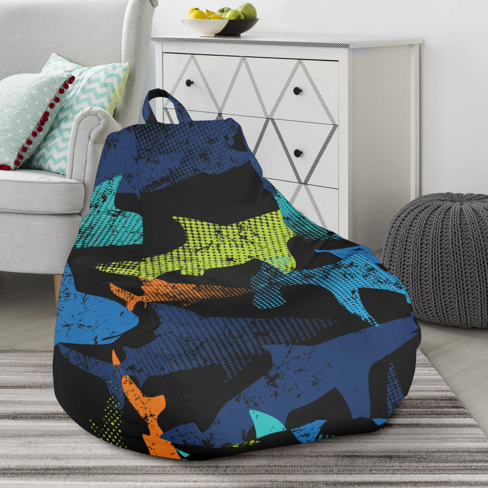 Colorful Shark Bean Bag Cover