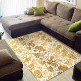 Gold Grape Pattern Area Rug