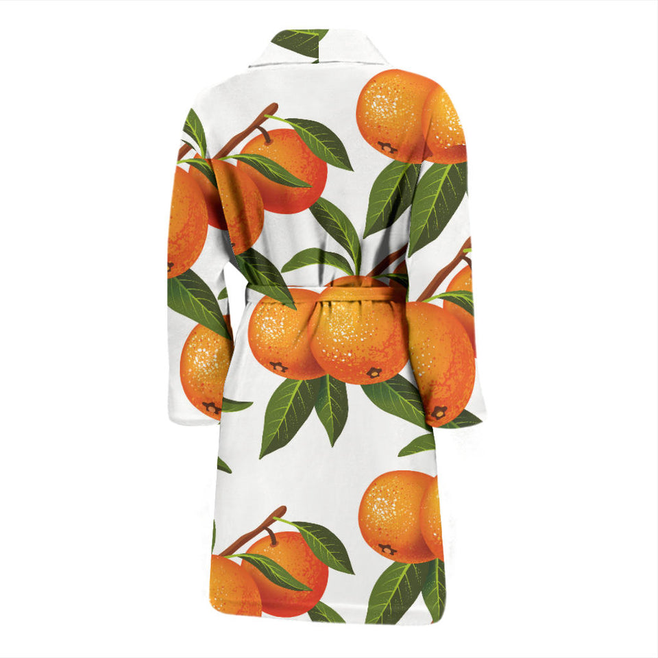Oranges Pattern Background Men'S Bathrobe
