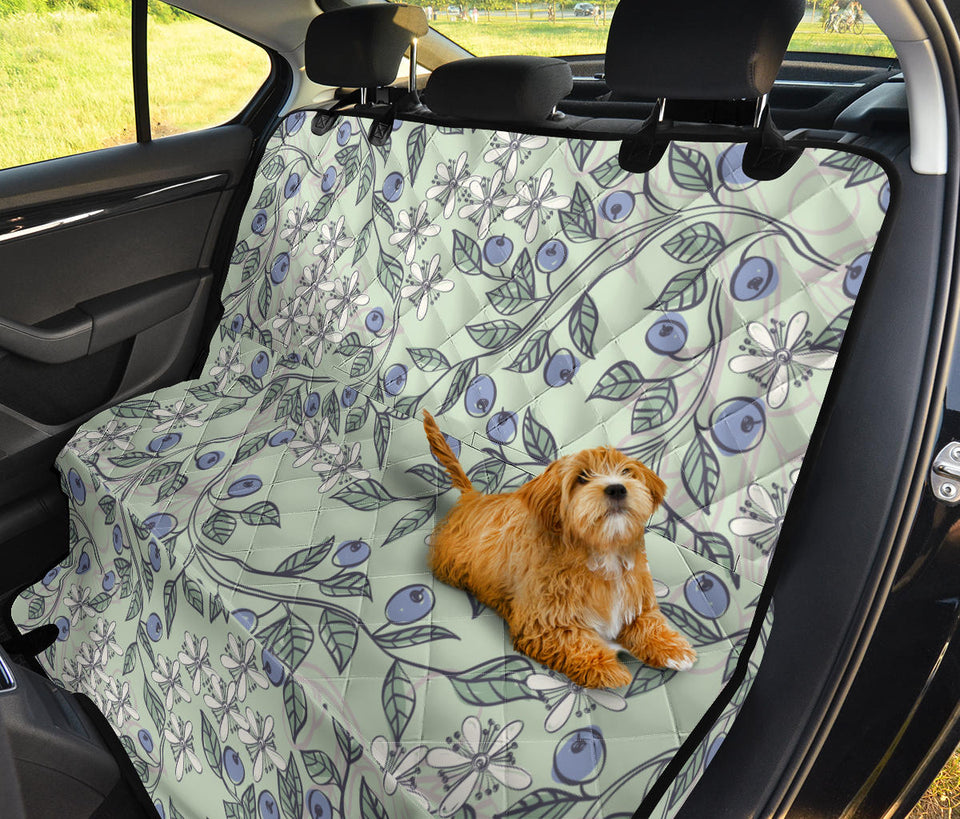 Hand Drawn Blueberry Pattern Dog Car Seat Covers