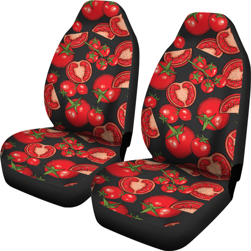 Tomato Black Background  Universal Fit Car Seat Covers