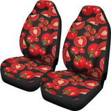 Tomato Black Background  Universal Fit Car Seat Covers