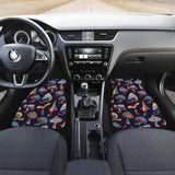Colorful Mushroom Pattern Front And Back Car Mats