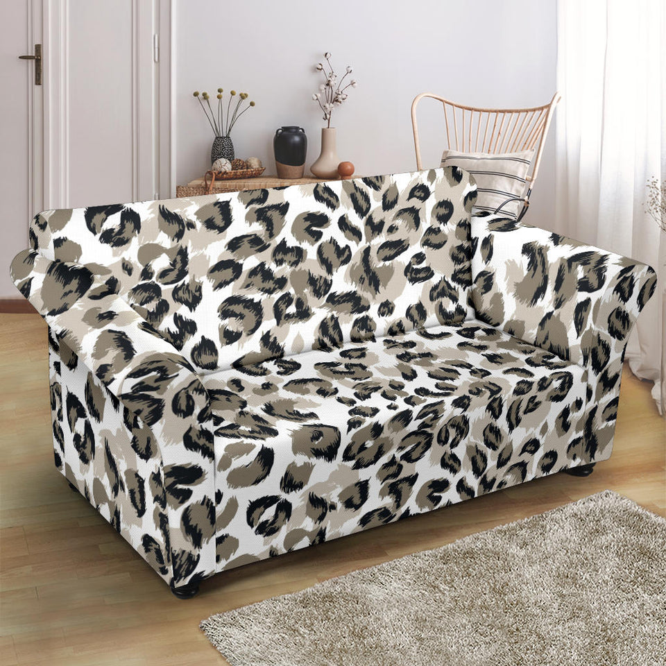 Leopard Skin Print Pattern Loveseat Couch Slipcover