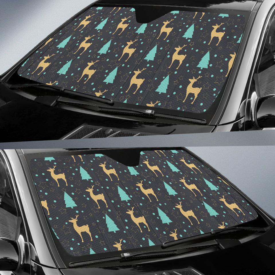 Deers Star Tree Pattern Car Sun Shade