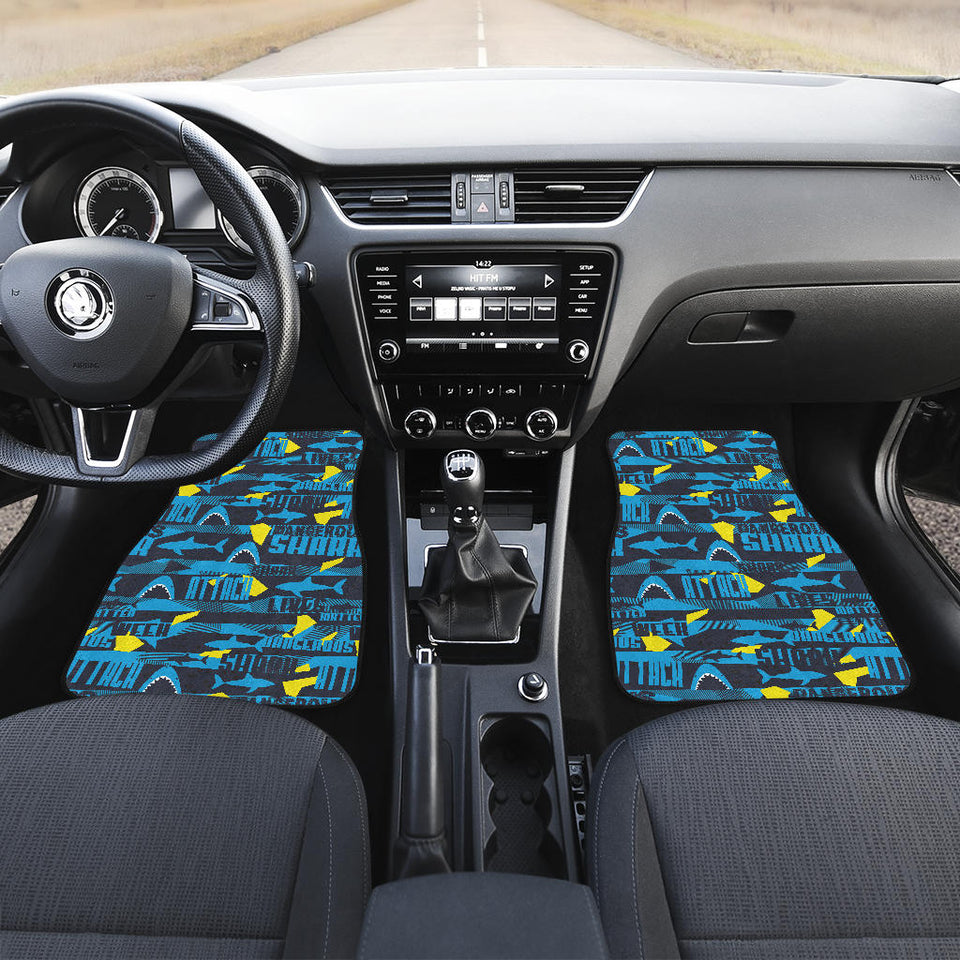 Shark Dangerous Front Car Mats