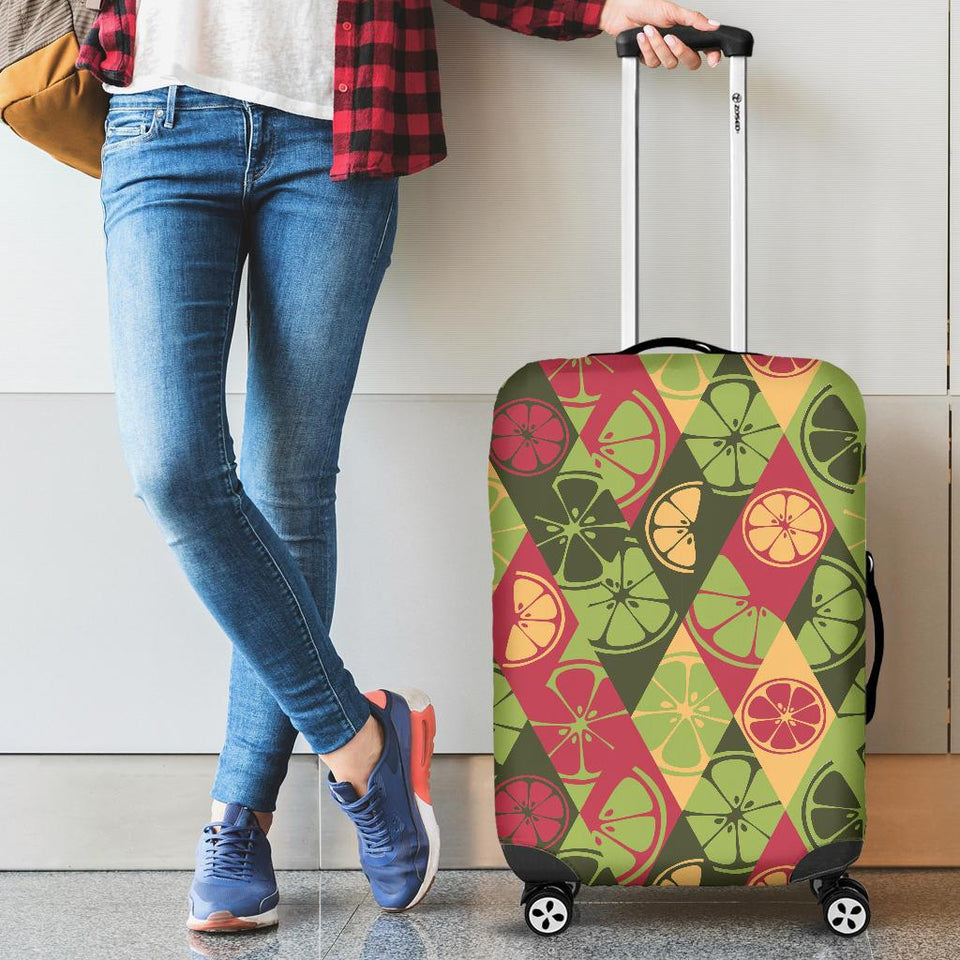 Cool Geometric Lime Pattern Cabin Suitcases Luggages